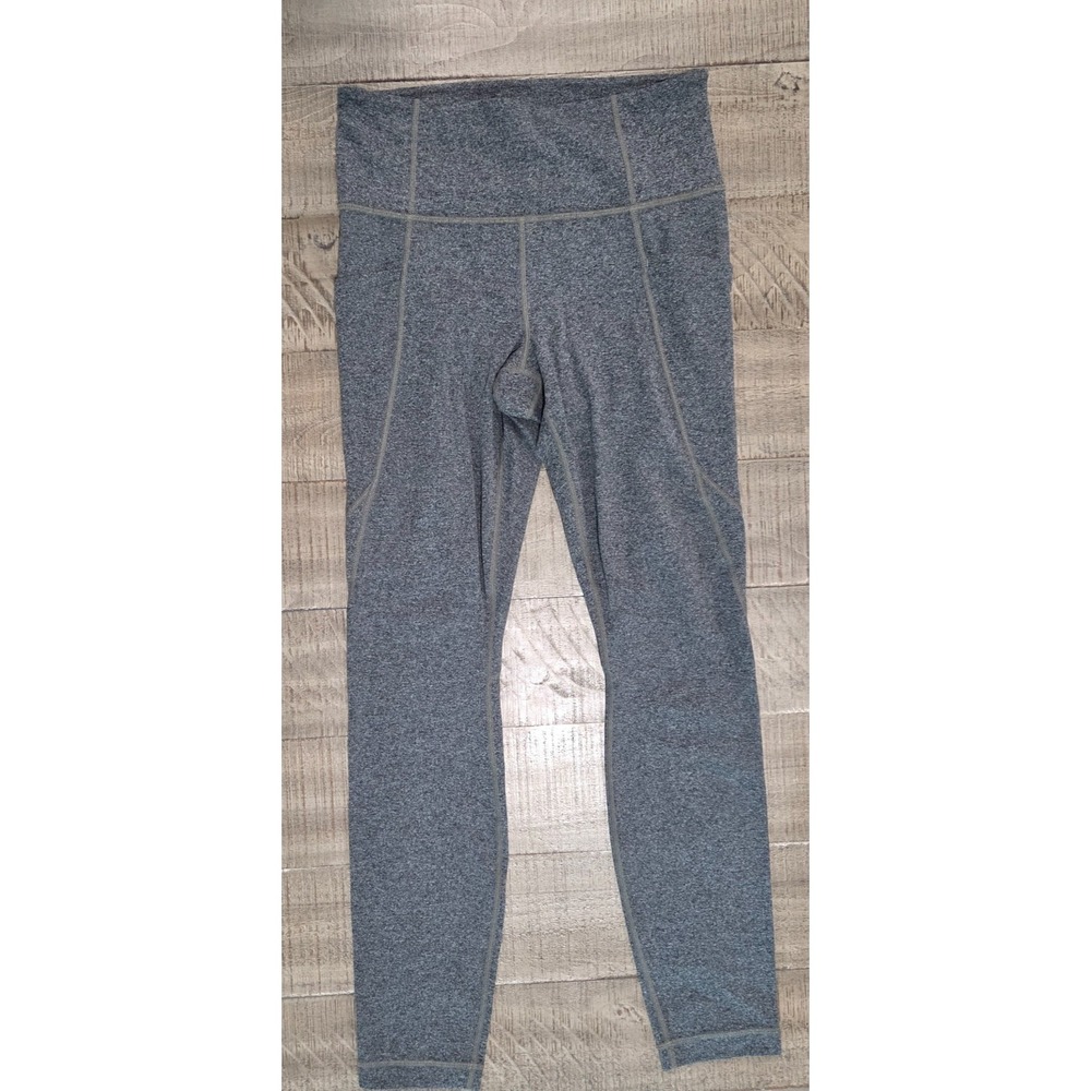 Womens Athleta Salutation Stash Tight Heathered Charcoal Gray Size Small